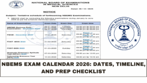 NBEMS Exam Calendar 2026: Dates, Timeline, and Prep Checklist