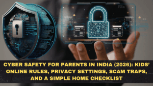 Cyber Safety for Parents in India (2026): Kids’ Online Rules, Privacy Settings, Scam Traps, and a Simple Home Checklist