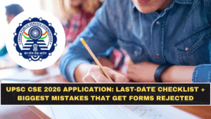 UPSC CSE 2026 Application: Last-Date Checklist + Biggest Mistakes That Get Forms Rejected
