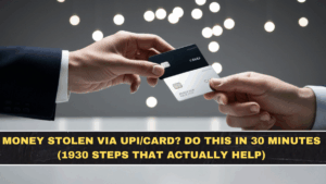 Money Stolen via UPI/Card? Do This in 30 Minutes (1930 Steps That Actually Help)