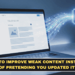 How to Improve Weak Content Instead of Pretending You Updated It