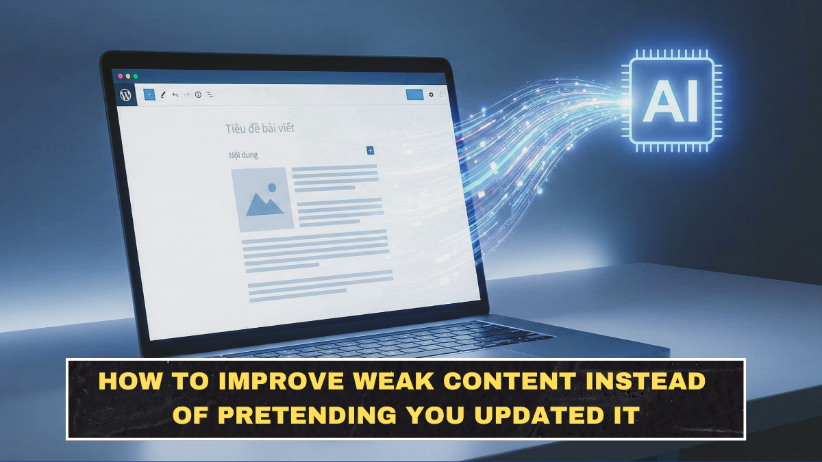 How to Improve Weak Content Instead of Pretending You Updated It